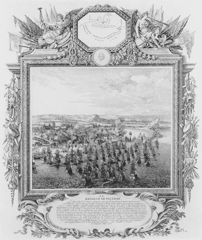 La battaglia di Palermo, giugno 1676 da French School